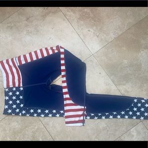 Curves n combatboots American flag 7/8 length